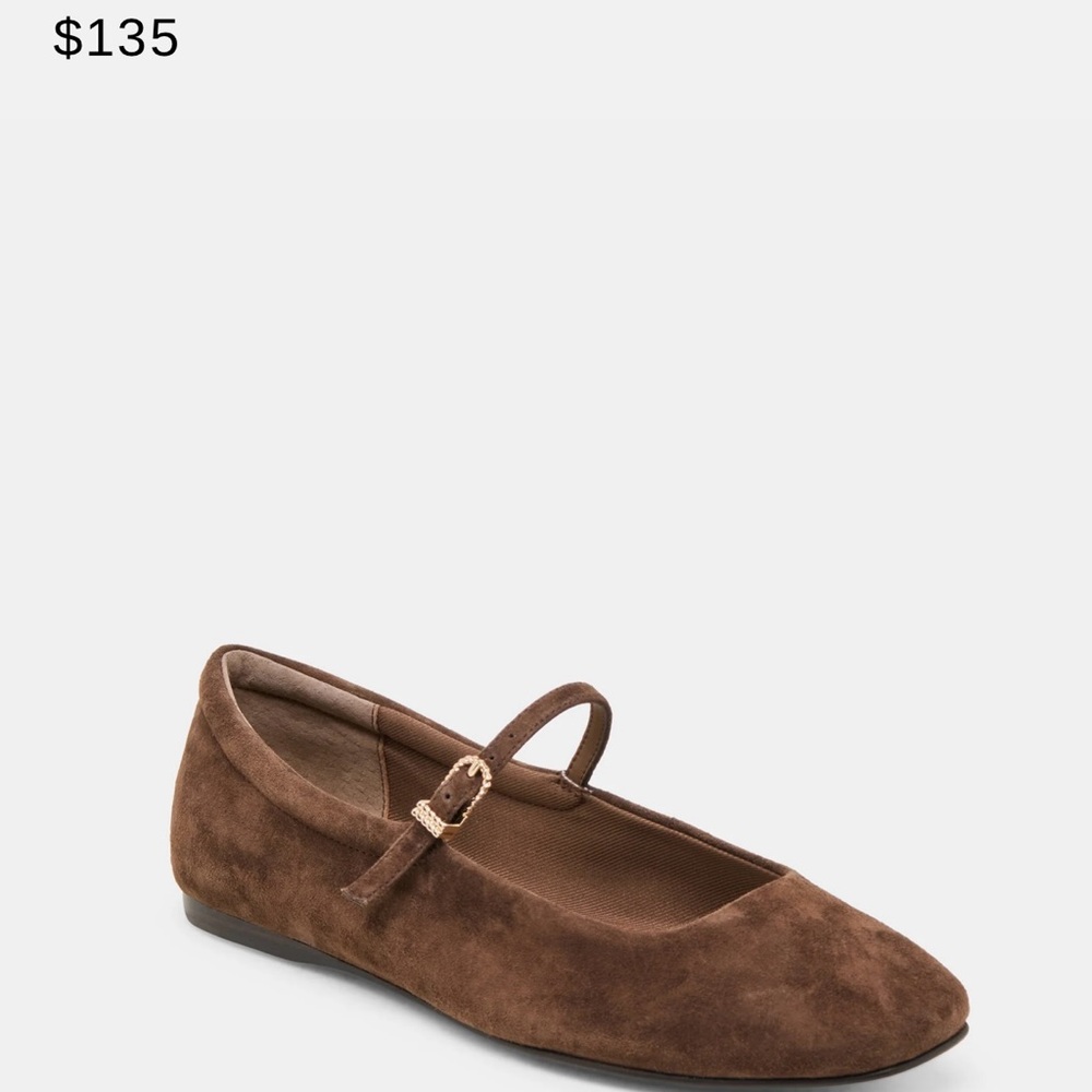 Dolce Vita Reyes Ballet Flat Dark Brown Suede